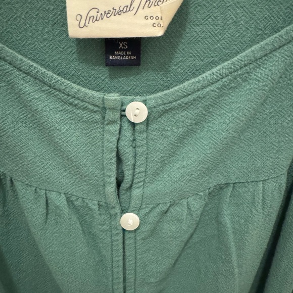 🏷️3/$20 Universal Thread Green Ruffle Mini Dress (XS) - Picture 4 of 6